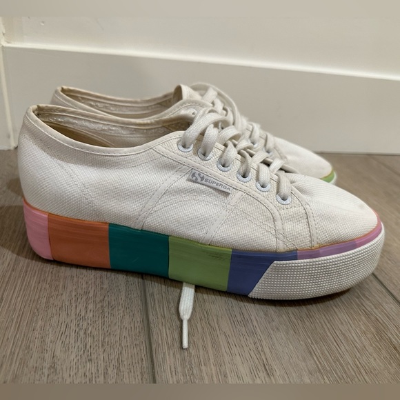 Superga platform sneakers size 8.5 women’s size - Picture 9 of 11